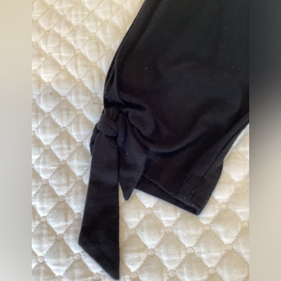 Cache Asymmetrical Ruched Side Open Sleeve Jersey Black Dress L - Picture 7 of 13